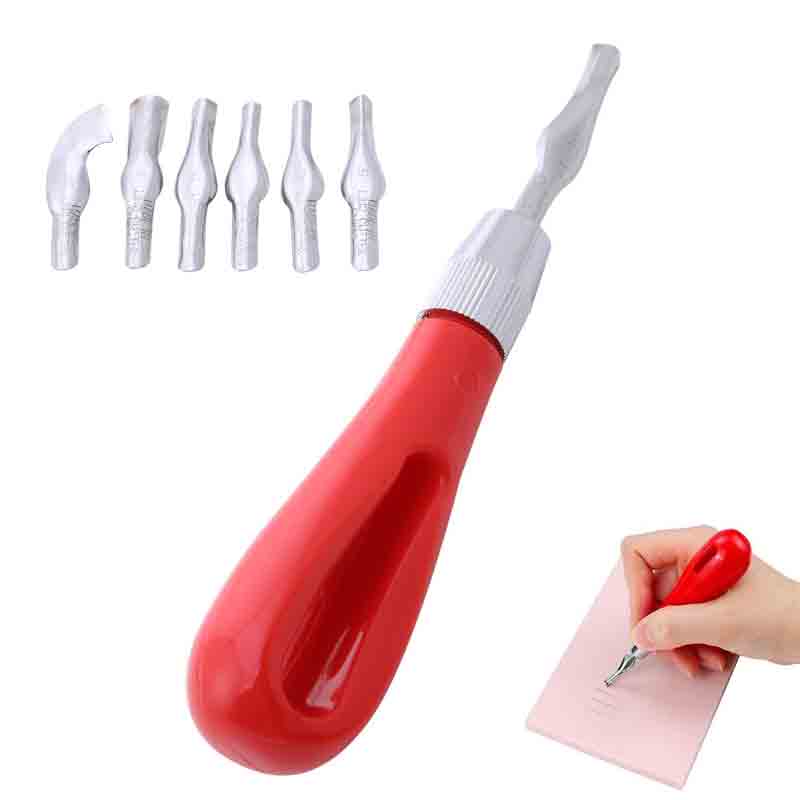 Outil de sculpture pratique pour débutant, bricolage Portable ABS LInoleum Cutter fournitures d'art ergonomique école gravure multifonctionnelle