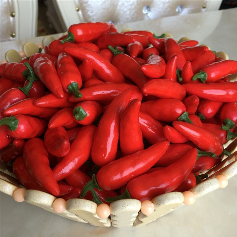 Mini pimiento pequeño de verduras artificiales, juguetes de simulación para niños, accesorios de decoración para 10 Uds.