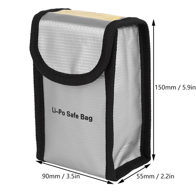 Lipo Batterij Draagbare Brandwerende Veiligheid Zak Lipo Guard Explosion Proof Brandwerende Opladen Sack Batterij Safe Bag Voor Battey: 90x55x140mm