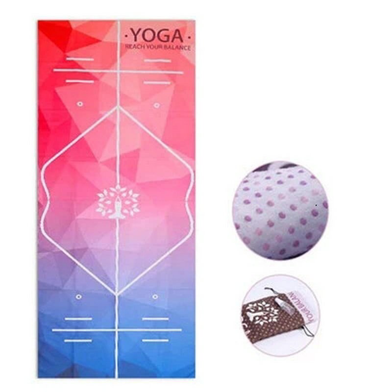 Yoga Handdoek Siliconen Antislip Mat Deken Pilates Mat Milieu Fitness 183*65Cm Microfiber Afdrukken Geweven Handdoek: 1