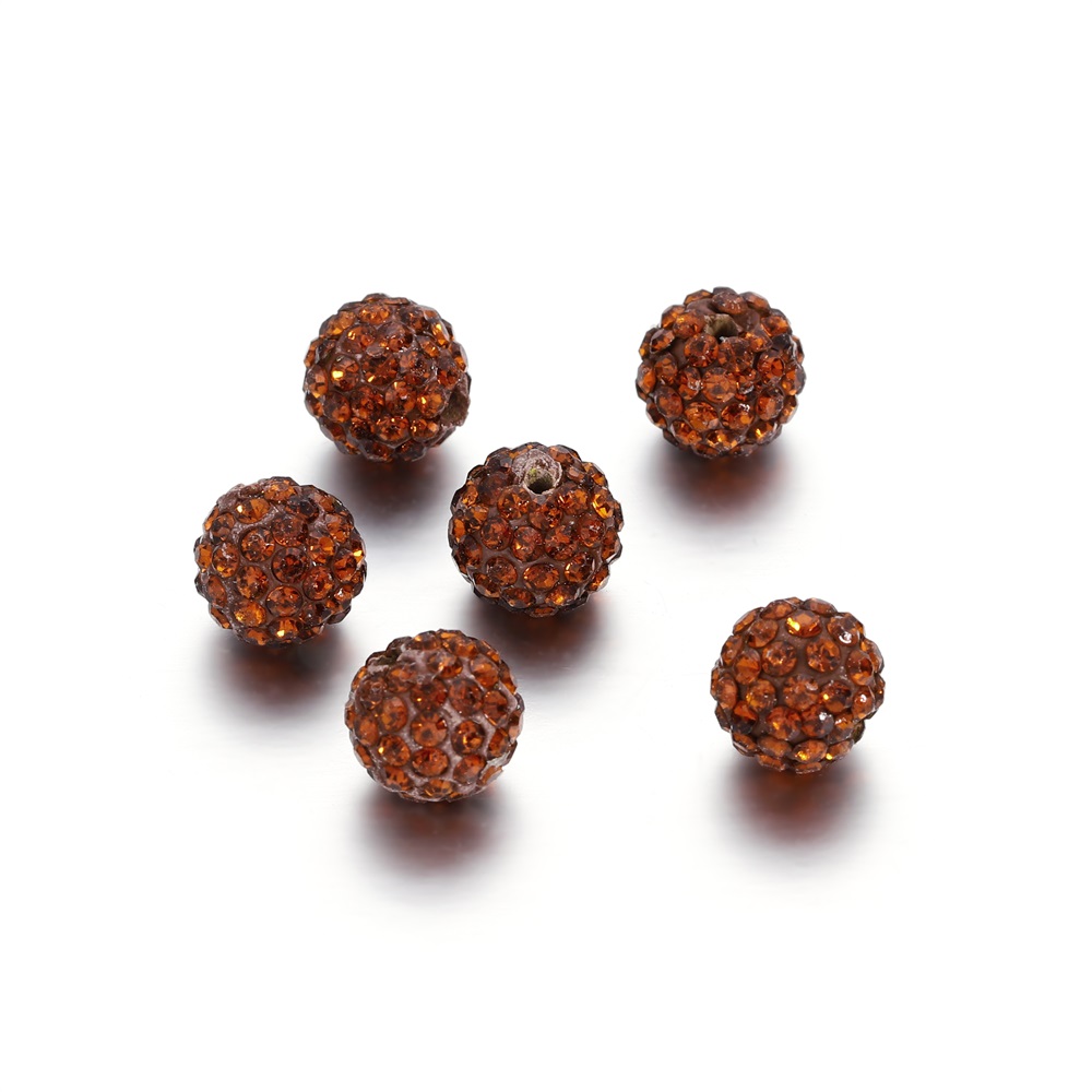 10Pcs 10Mm Disco Ball Ronde Kristallen Steentjes Losse Spacer Charm Kralen Voor Diy Sieraden Maken Accessoires
