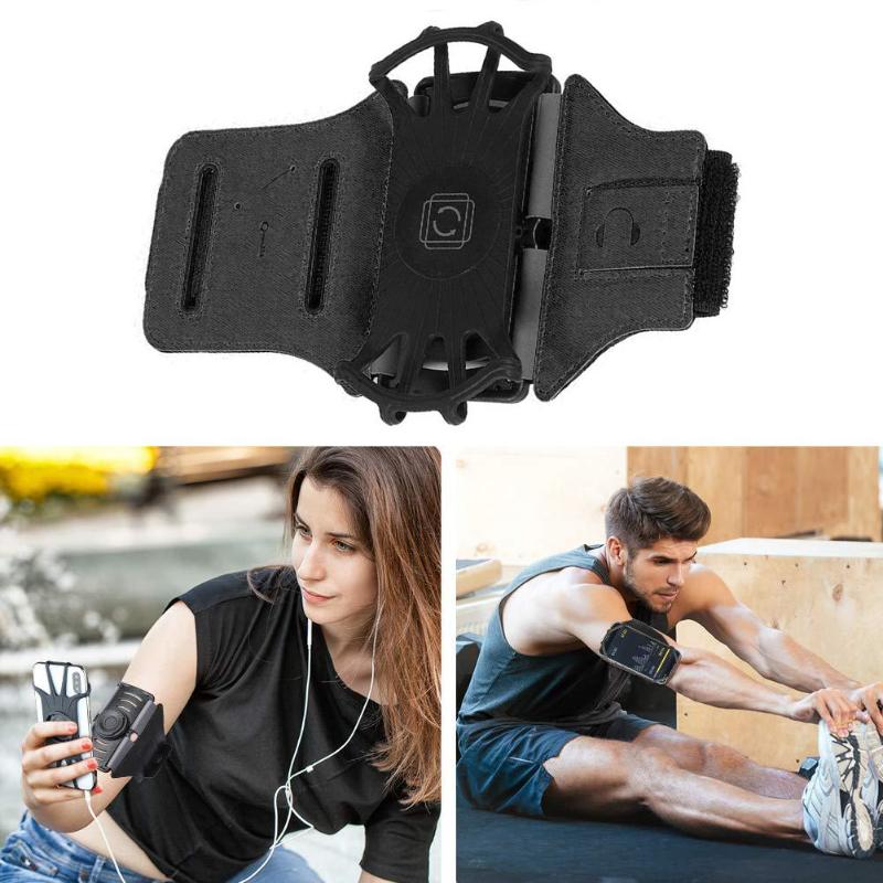 Sport Armbinde Telefon Halterung Halfter 360 ° Drehbare Abnehmbare Lauf Handgelenk Stand für 4,0-6,5 Zoll Telefon