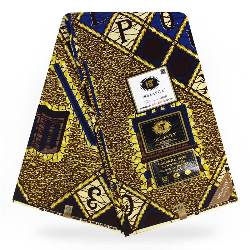 Vraie cire Batik garantie 6yard/lot, à motifs lettres cire pour tissus africains de H8
