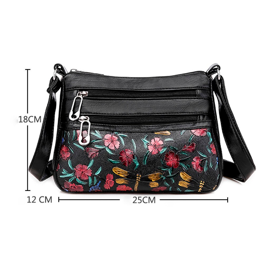 Vrouwen Messenger Bag Afdrukken Zachte Lederen Schoudertas Lnclined Schoudertas Dames Casual Outdoor Schoudertas Mujer # Yj