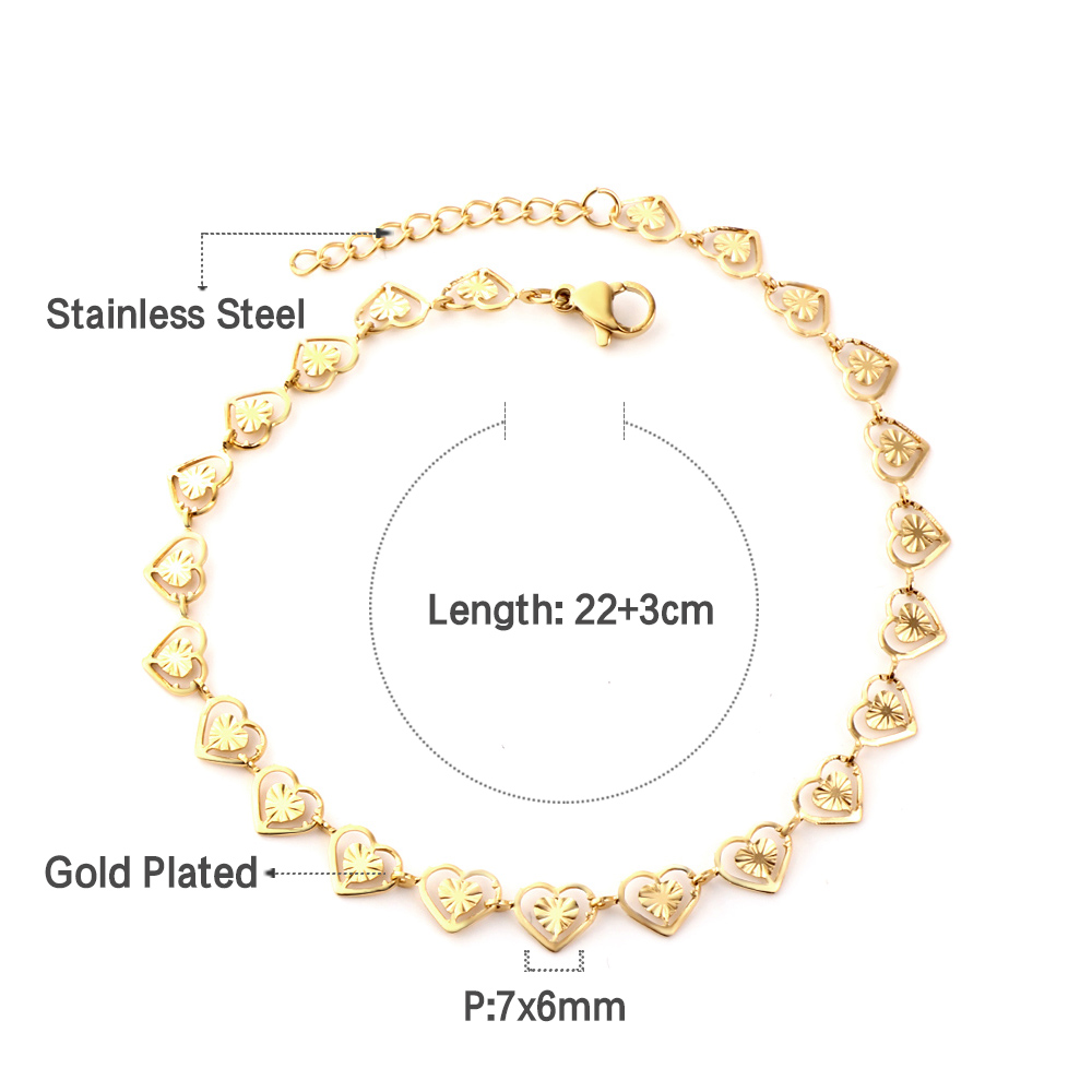 Simple Gold Color Stainless Steel Anklets Bracelets Women Tassel Starfish Leg Chain Heart Tag Foot Jewelry Summer Accessories: Black Zinc Plated