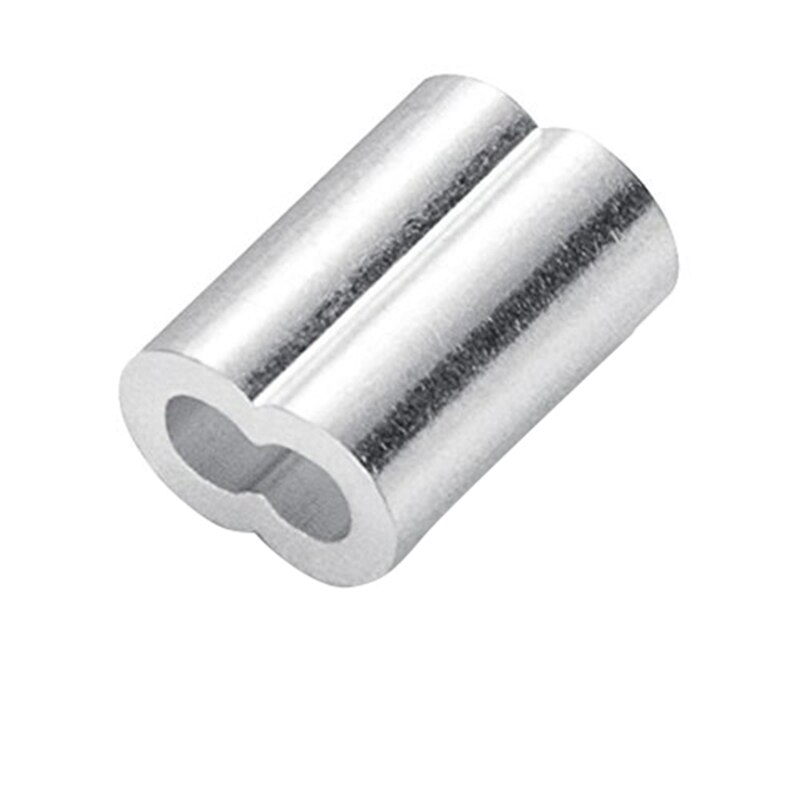 400PCS 1/16 Inch Cable Ferrule Set Aluminum Alloy Crimping Loop Sleeve for Wire Rope
