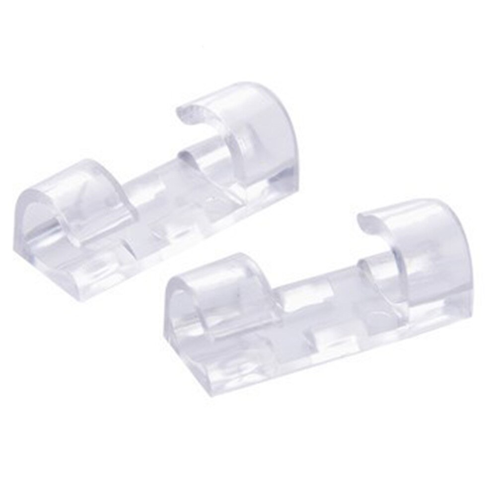 40pcs Management Set Self-adhesive Wire Holder Plastic Cable Clip Home Space Saving Organiser Multi-Purpose Round Clamp: Transparent
