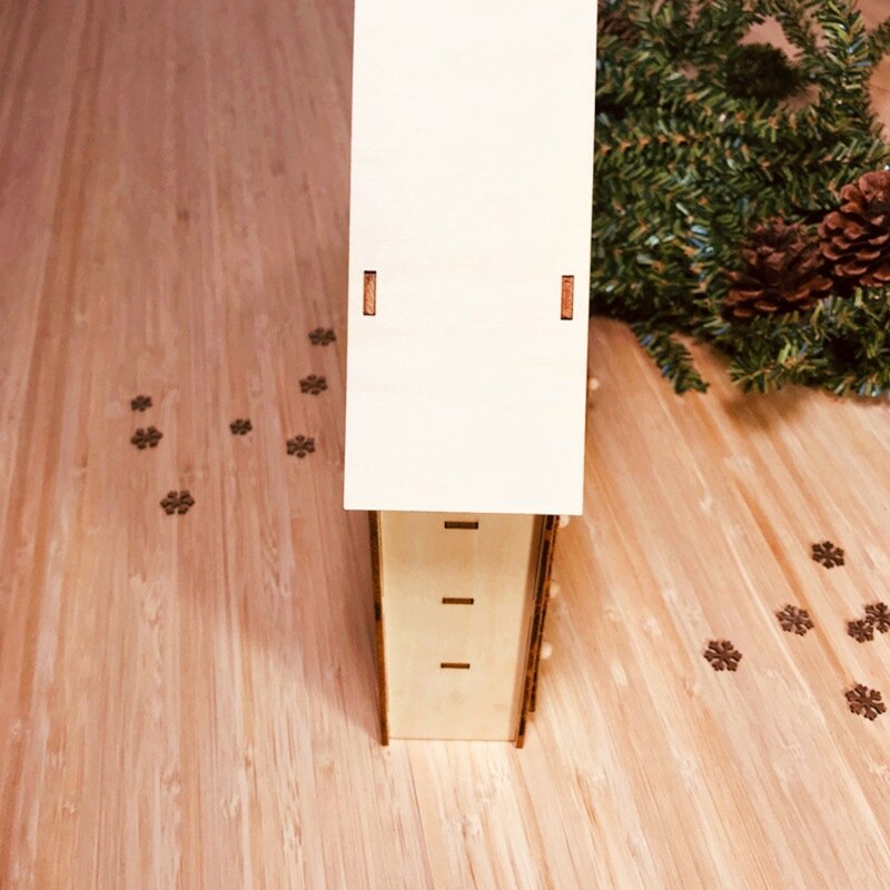 Basswood Advent DIY Calendar with 4 Watercolor Pen 24 Pull-out Drawers Christmas