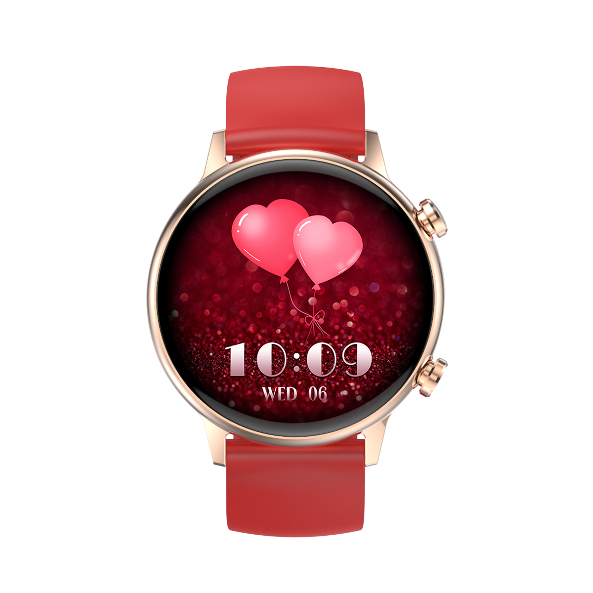 Relógio inteligente bluetooth chamada pagamento notificação de chamada tela cheia toque 1.3 polegadas freqüência cardíaca pressão arterial oxigênio no sangue nfc sono: Vermelho