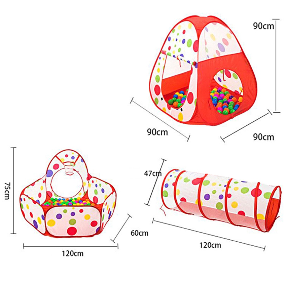 赤ちゃん 3 で 1 でテントトンネルボールピットプールおもちゃの赤ちゃんと幼児屋内屋外クロールゲームの家