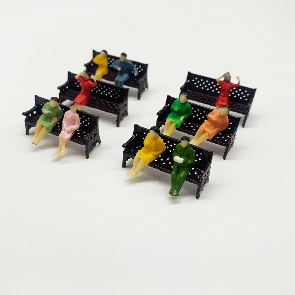 2 Stck von 1/87 ho Modell Park Bank/Mini Bank Modell Miniatur Parks Hause Handwerk Gärten Ornament/Zug/eisenbahn Diorama Layout