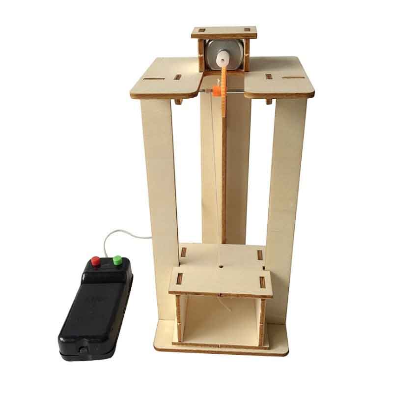 Saizhi DIY kids Science Experiment Elektrische Wetenschap Model Kits fysica technologie speelgoed Houten Lift STEM Educatief speelgoed