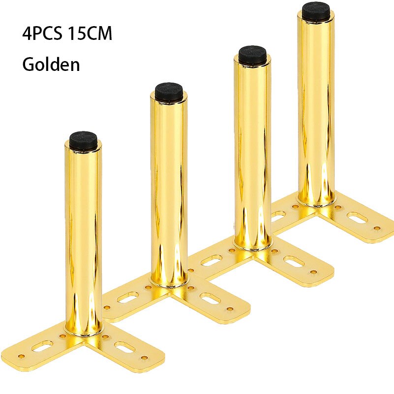 1/4PCS Adjustable Metal Furniture Legs Replacement for Sofa Office Couch Cabinet TV Stand Leg Black Iron with Screws: 4PCS 15CM