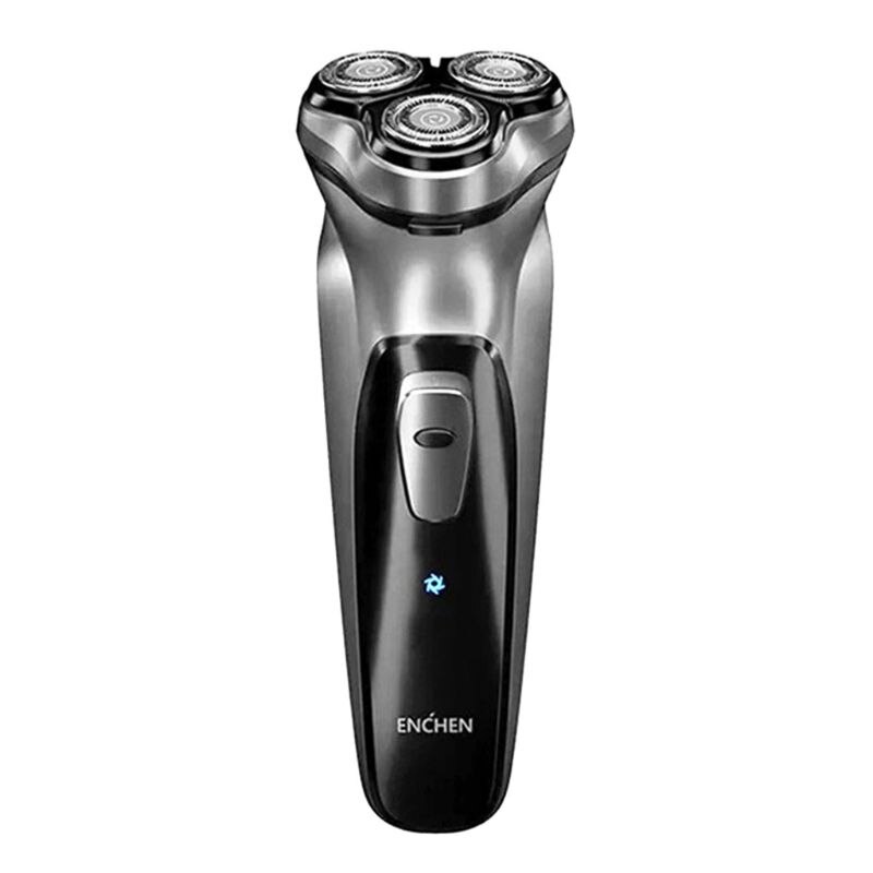 3D flottant rasoir électrique 3 tête rotatif lavable rasoir hommes barbe rasage tondeuse USB charge sans fil Machine: Argent