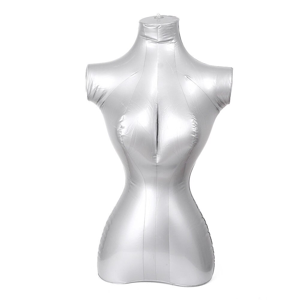 1pc Female Tailors Body Form Mannequin Display Dummy Torso Inflatable Hang Gray For Cloth Store Clothing Display