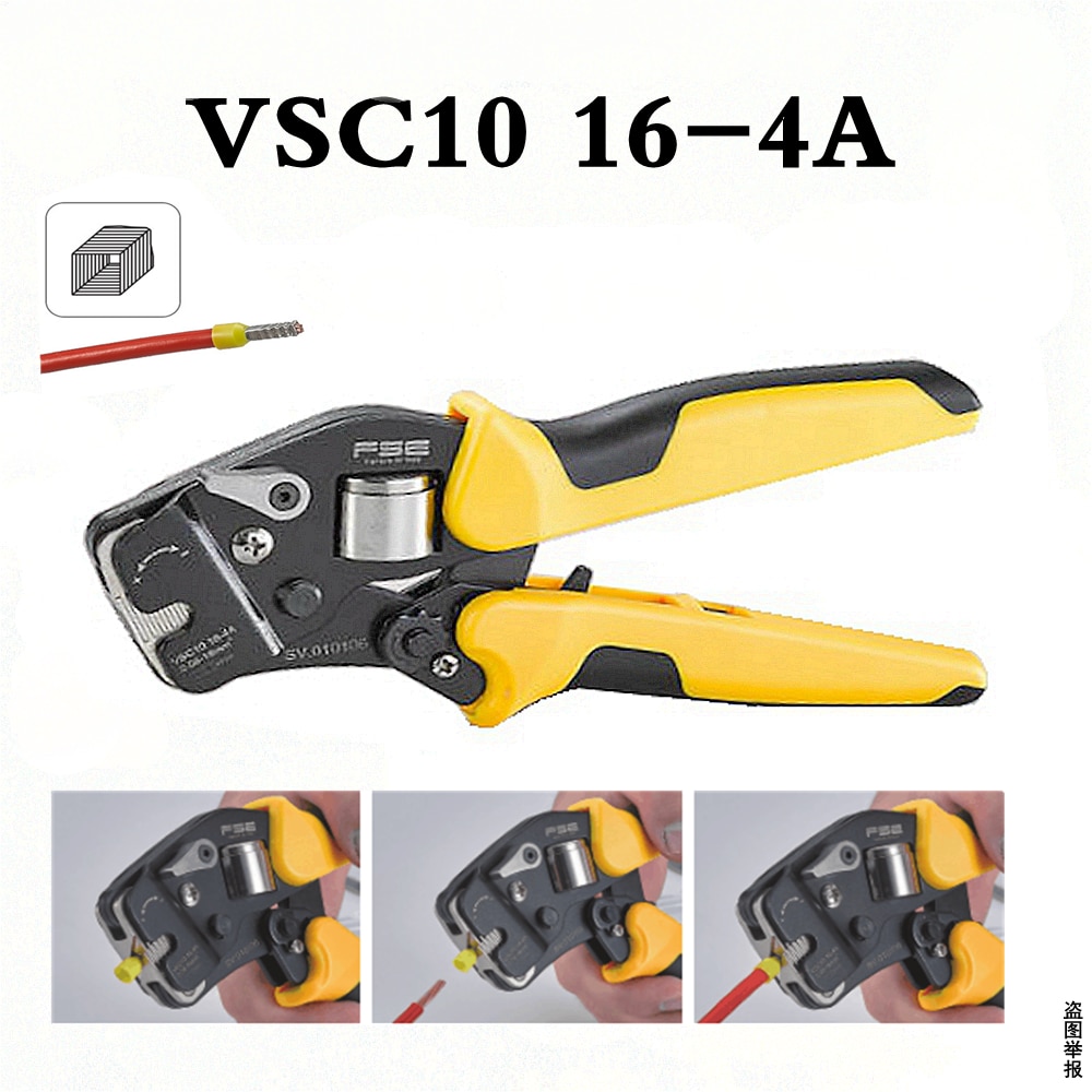 0.08-16mm 26-5 awg hieno säädettävä tarkka poimun pihdit ve putki bootlace päätelaitteen puristustyökalu käsityökalu hsc 8 6-4 vsc 10 16-4
