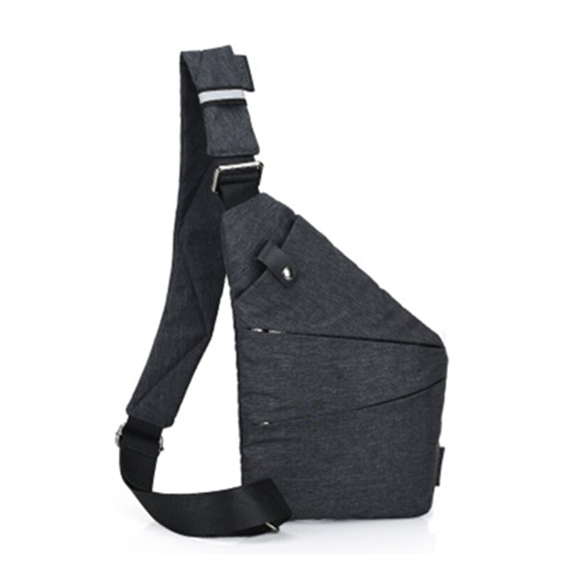 Chest Packs Ultro light Chest bag left right shoulder Brief Urban casual glasses Low cost decent multifunction bag: Grey-Left shoulder