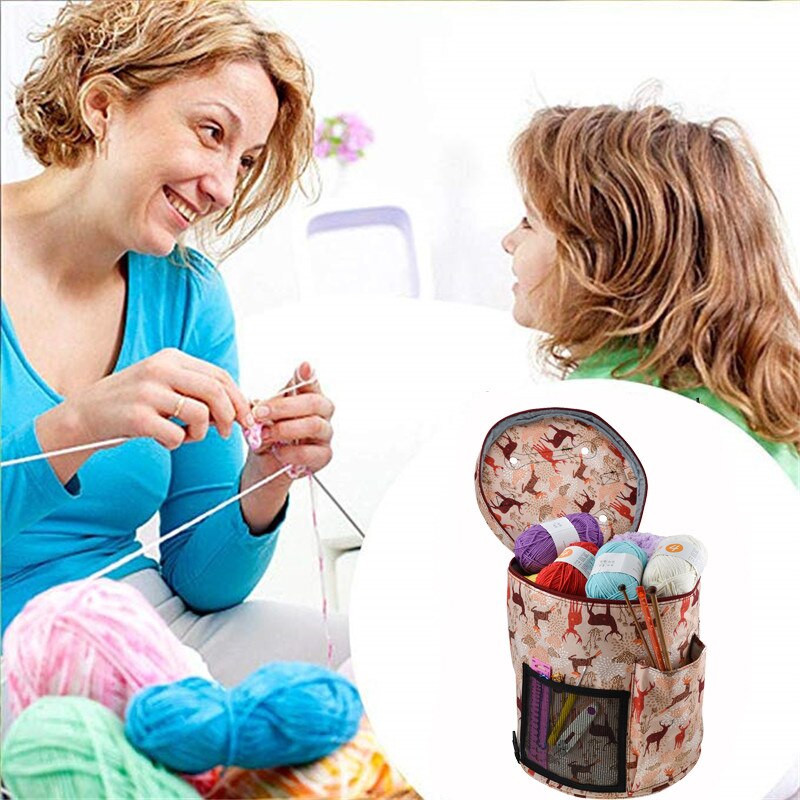 Sac de rangement de 17 Styles | Sac à tricoter, Crochet ménager, Crochet de laine, organisateur de laine de fil, Kit de couture, sac fourre-tout de tricot de fils avec sangle