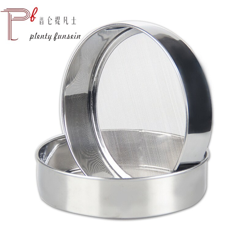 Tamiz de harina redondo de acero inoxidable para cocina, herramienta de panadería, 40 mallas finas