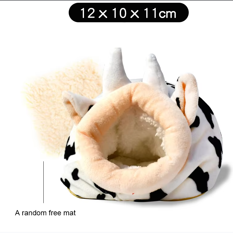 Gaiola para hamster, cama macia e quente para animais de estimação, rede para ratos, porco, esquilo, casa de inverno, ninho de veludo, cama quente para dormir, itens pequenos para animais de estimação: Borgonha