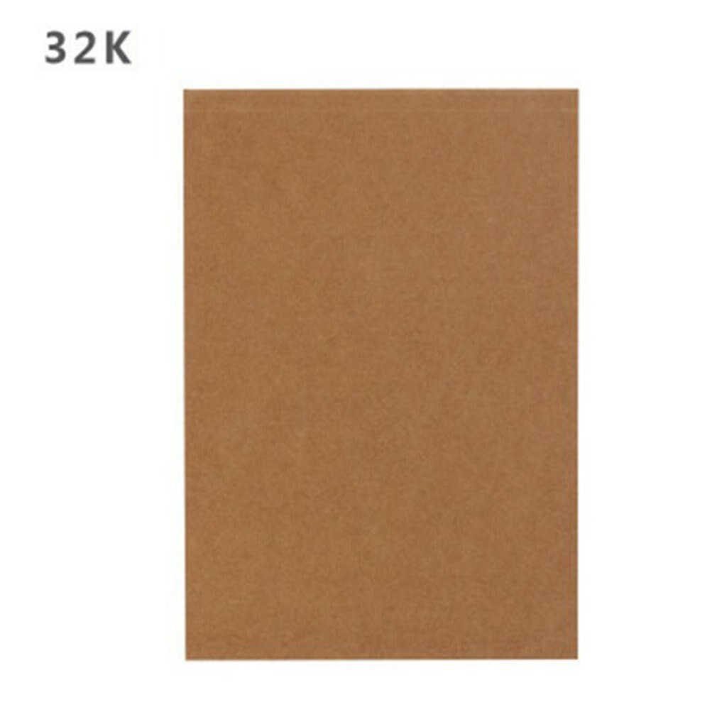 Pure Color Kraft Paper Sketchbook Schoolchildren Stationery Glue Up Draft Notebook Thick Notepad Sketchbook: JD1684906