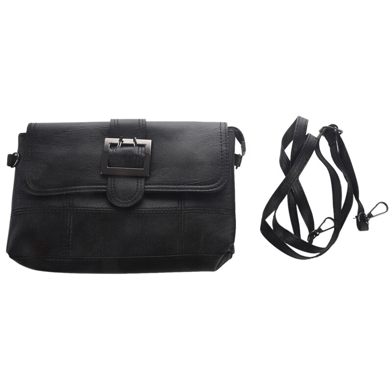 Kvinnor axelväska handväska och handväska pu läder crossbody väskor för kvinnor svart