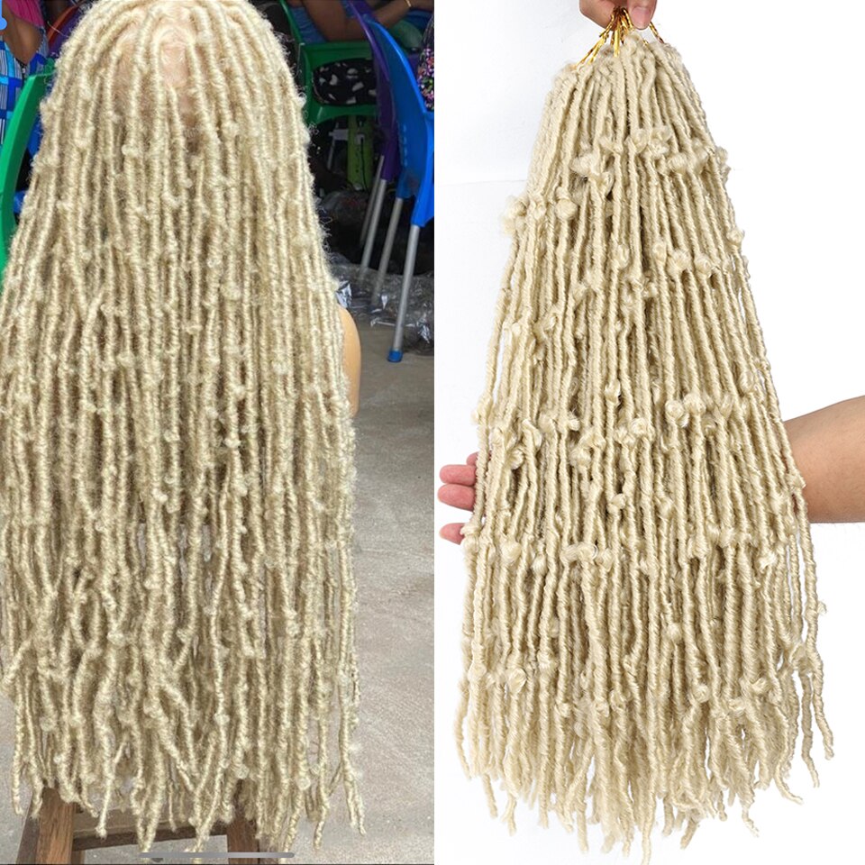 Donghou 613 Blonde Butterfly Locs Crochet Hair Butterfly Locs Crochet Braids Pre Looped Long Butterfly Faux Locs Crochet Hair