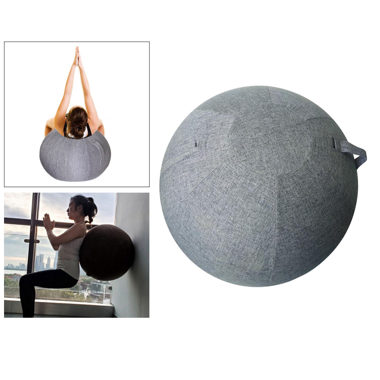 75Cm Zitten Bal Stoel Cover Bescherming Thuis Oefening Ballen Bescherm Case: Navy Blue