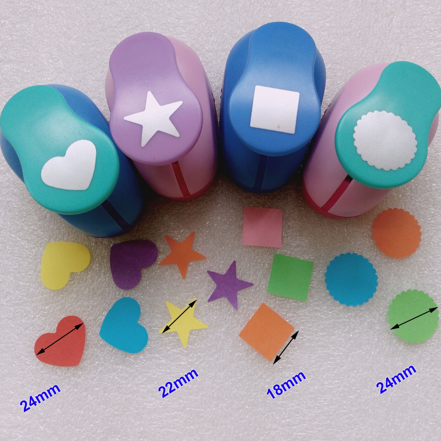 Perforadora de forma cuadrada para manualidades, cortador de papel de espuma EVA, perforadora de agujeros para manualidades, DIY, escuela, 18mm-53mm,: StarSqureStar