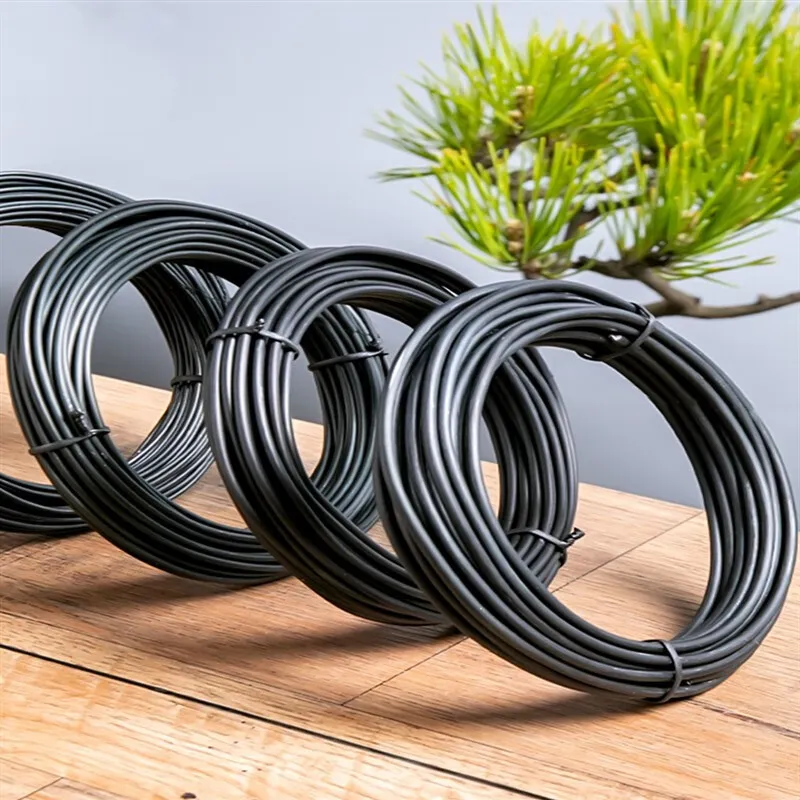 0.8mm 1.0mm 2.0mm 3.0mm 3.5mmx5Meter Black Bonsai Wire Anodized Aluminum Bonsai Training Wire Garden DIY Tool for Plant Shapes