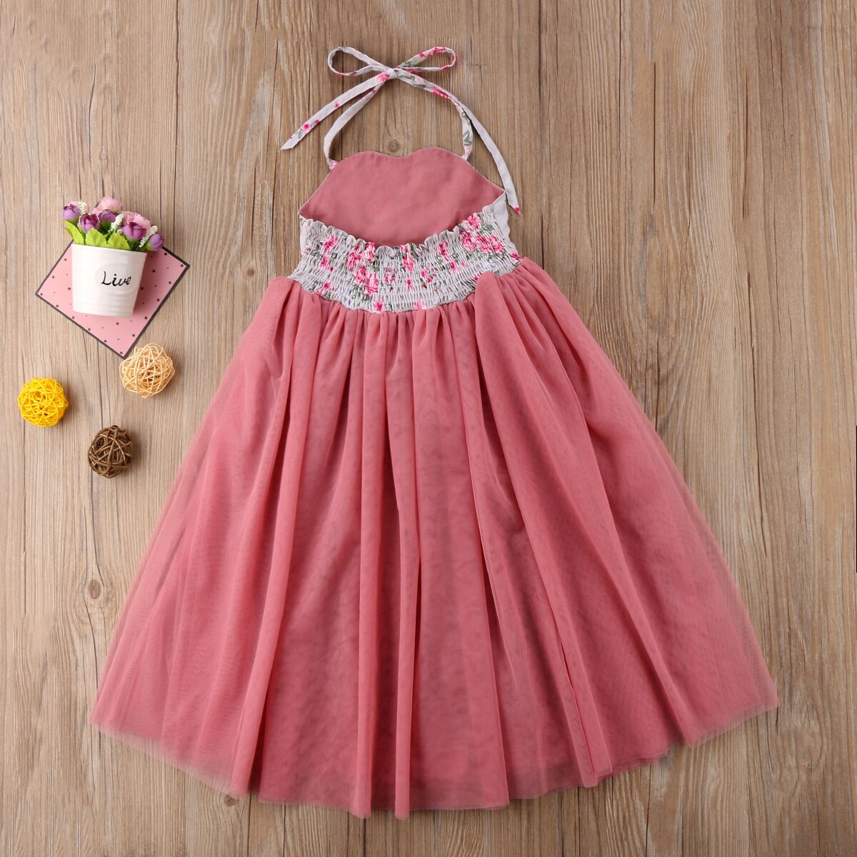 Bloem Baby Kids Meisjes Lace Princess Party Jurk Halter Maxi Lange Jurk Bruiloft Bruidsmeisje Formele Jurken