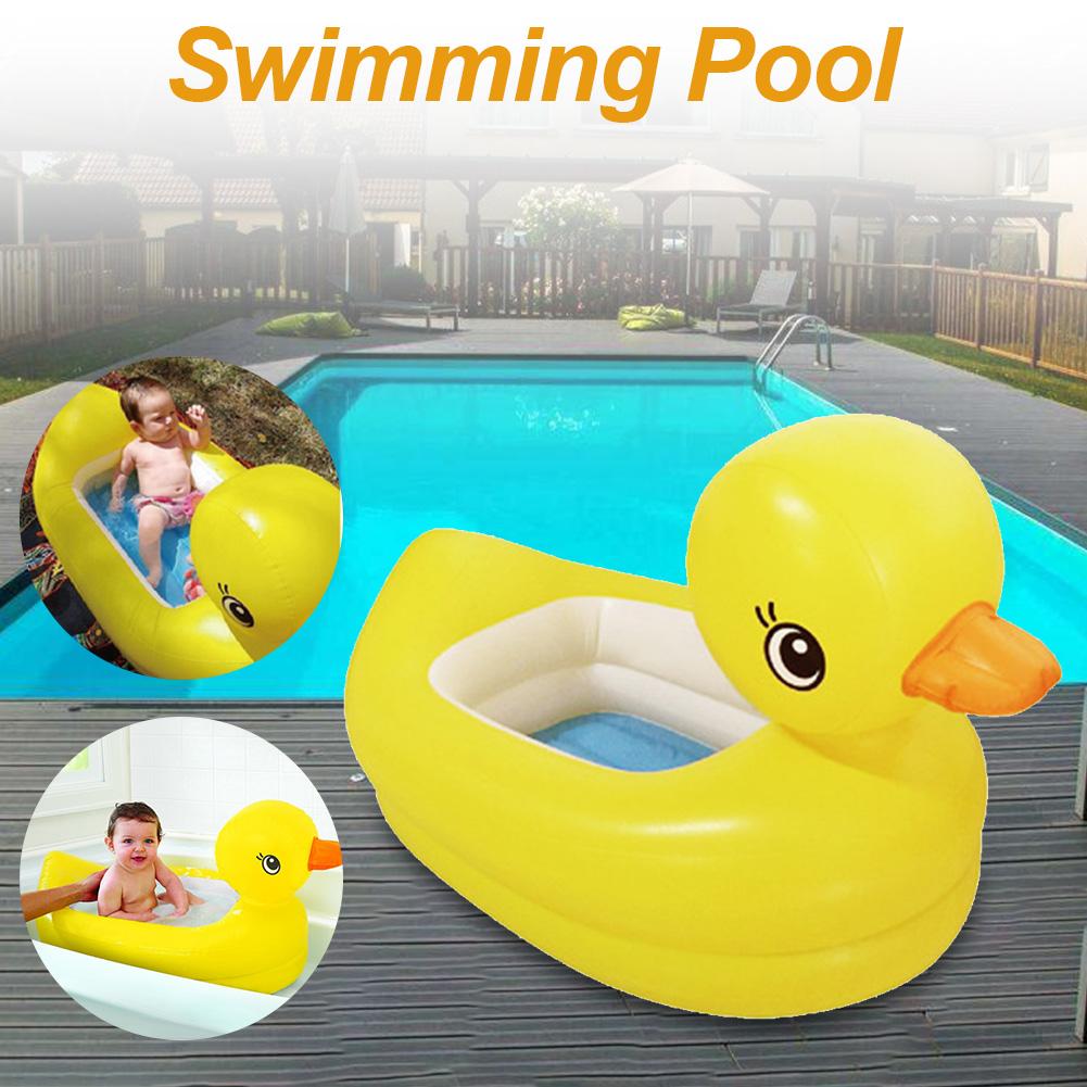 Oppustelig badekar lille bærbar safe duck swimmingpool badekar vand sjov pool sommer vand legetøj fest for børn