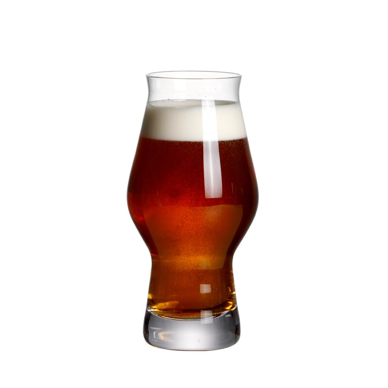Set  of 2 17 ounce blyfritt kristall ölglas handgjorda blåsta ölglas för familjefest bar 500ml kapacitet