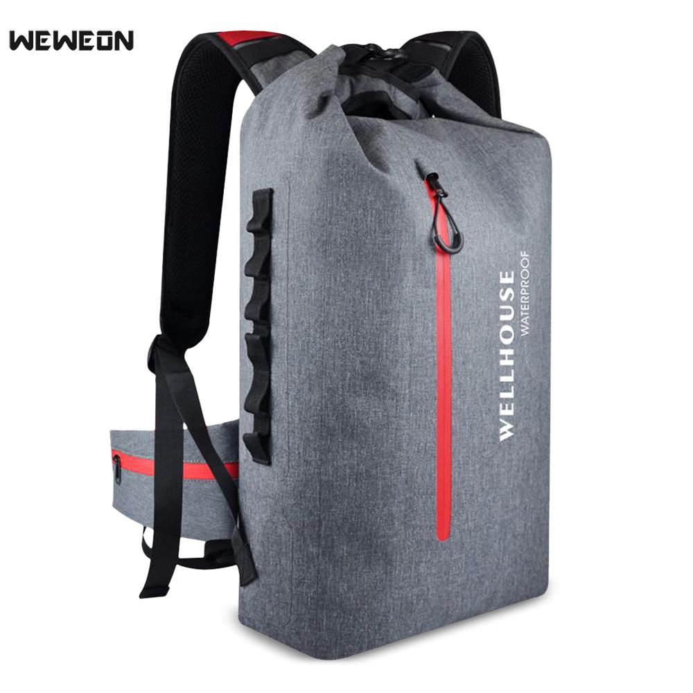 30L kayak sac étanche étanche IPX8 natation sac à dos sec sac Cation extérieur résistant à l'eau PVC pour hommes femmes Sport