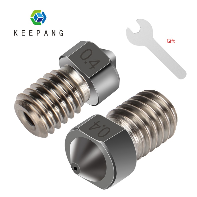 Stainless Steel E3D Nozzles V5 V6 3D Printer Nozzle 0.2 0.3 0.4 0.5 0.6 0.8mm Threaded M6 3D Printer Parts 1.75mm 3mm Filament