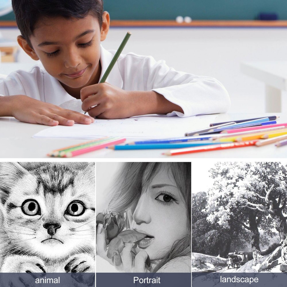 12pcs Drawing Sketch Pencils Artist Pencils Painting Supplies