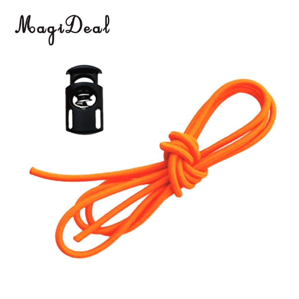 Magideal Vervanging 45 "Elastische Band Bungee Shock Touw & Cord Lock Stopper Universal Past Zwembril & Scuba Dive masker: Orange