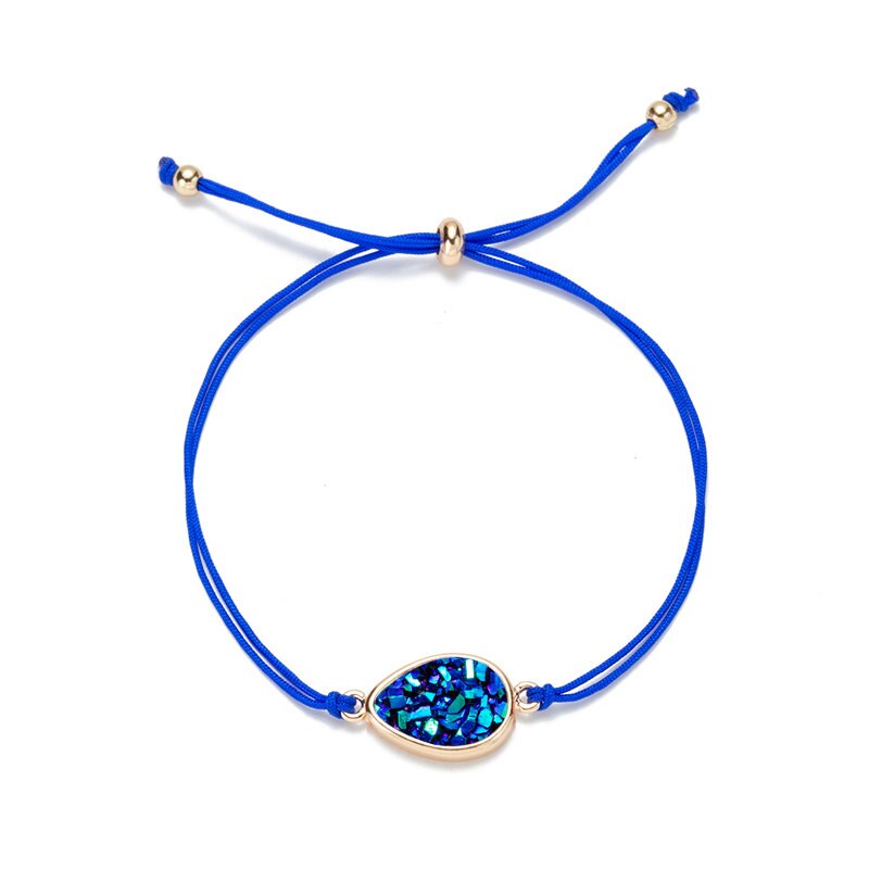 Ronde Druzy Drusy Armband Faux Hars Druse Stone Verstelbare Touw Koord Armband Sieraden voor Vrouwen/Vriendin: 7