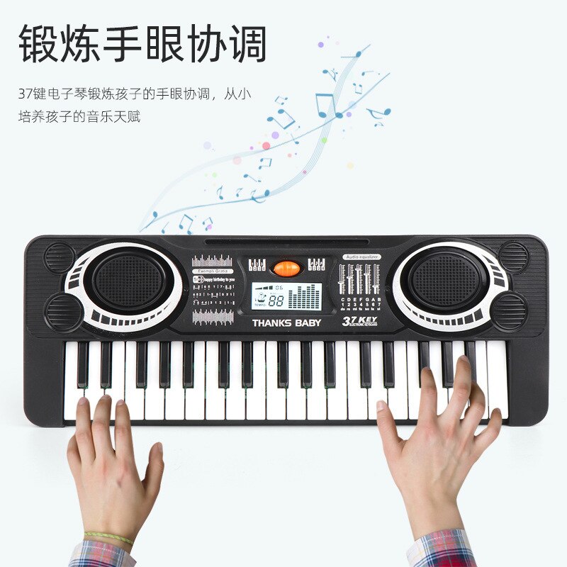 Børns spædbarn elektronisk klaver baby multifunktionelt klaver legetøjspuslespil lille pige begyndere 1-3 musik