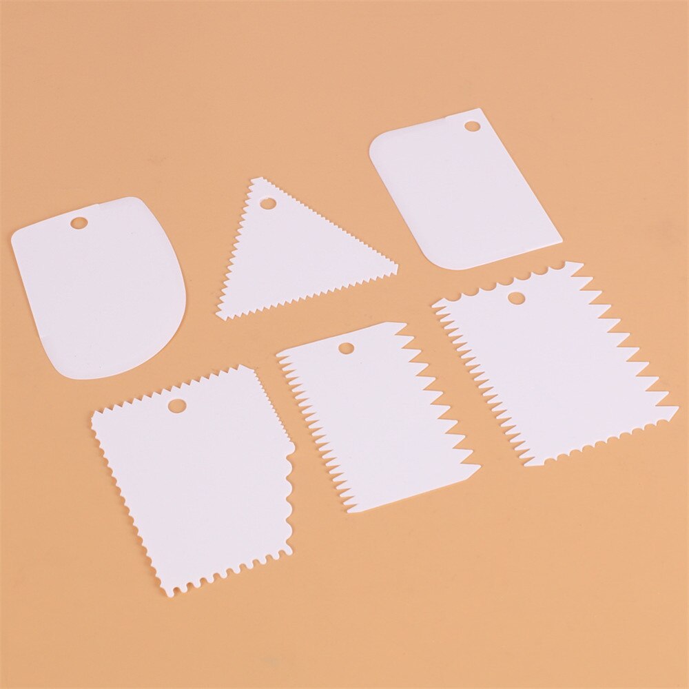18 stuks cake cream schraper bakgereedschap plastic deegmes glazuur fondant schraper spatels uitstekers keukengereedschap