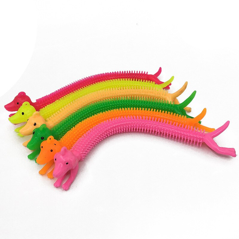 1Pc Eenhoorn Rups Worm Noodle Stretch String Tpr Touw Anti Stress Speelgoed String Fidget Autisme Vent Speelgoed Willekeurige Kleur: S5