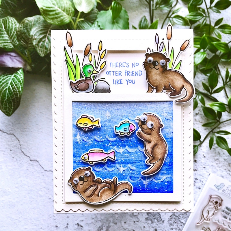 Litet djur piggy sjölejon gör självklart siikon stämpelkort att göra hantverk dekor scrapbooking mall stencil dies