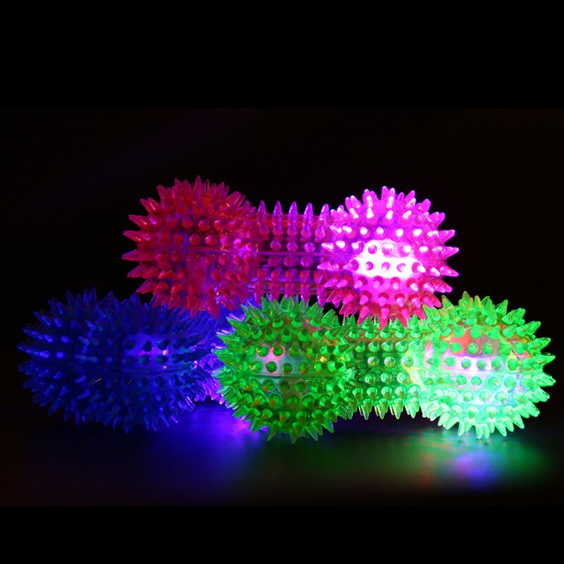Balle de Massage lumineuse pour chien, jouet pour animaux de compagnie, coloré et doux: 11cm