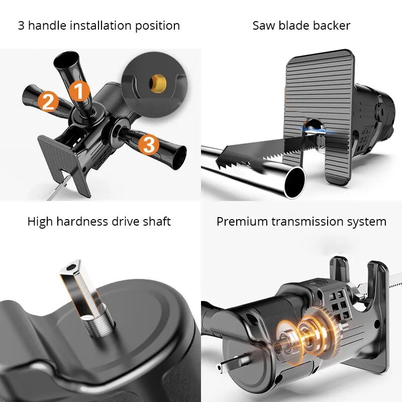 Conversiekop van schroevendraaier Elektrische boormachine naar elektrische zaag Reciprozaag Huishoudelijke multifunctionele ijzerzaag Houtgereedschap