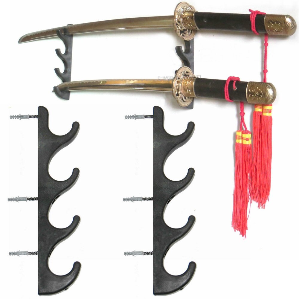 4 Ebene Zauberstab Montieren Samurai Schwert Katana Anzeige Halfter Stehen Aufhänger Halterung Gestell