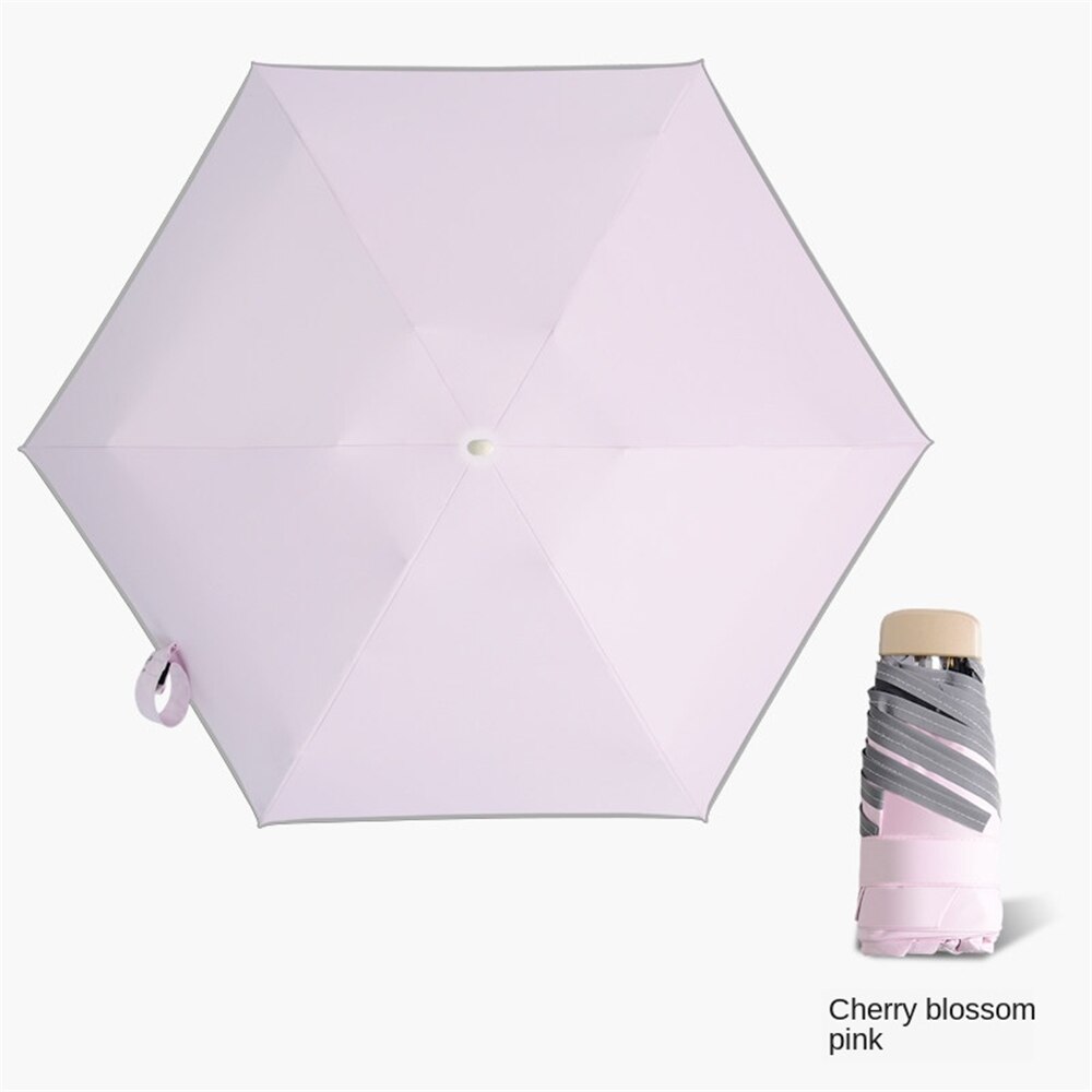 B-LIFE Travel Umbrellas for Women Sun Umbrellas Compact Umbrellas for Rain and Wind with Met Water Begin Bloom and One Hand Open: Pink