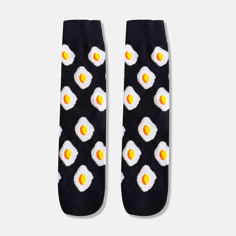 Damskie awokado cytryna jajko Cookie pączki zadowolony z japonii Harajuku deskorolka skarpetki owoce w stylu kreskówki długie skarpetki słodkie śmieszne banan: 5