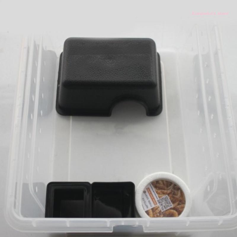 Snake Hide Small Reptile Hide Box Caves Reptile Terrarium Hide Snake Cage Box for Lizards Leopard Gecko Sturdy Plastic