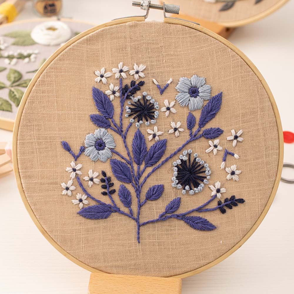 Bastidor Para punzón, herramientas de costura, ornamento, Kits de manualidades de costura, hilo de aguja, aro de bordado, Kits de bordado DIY: 8