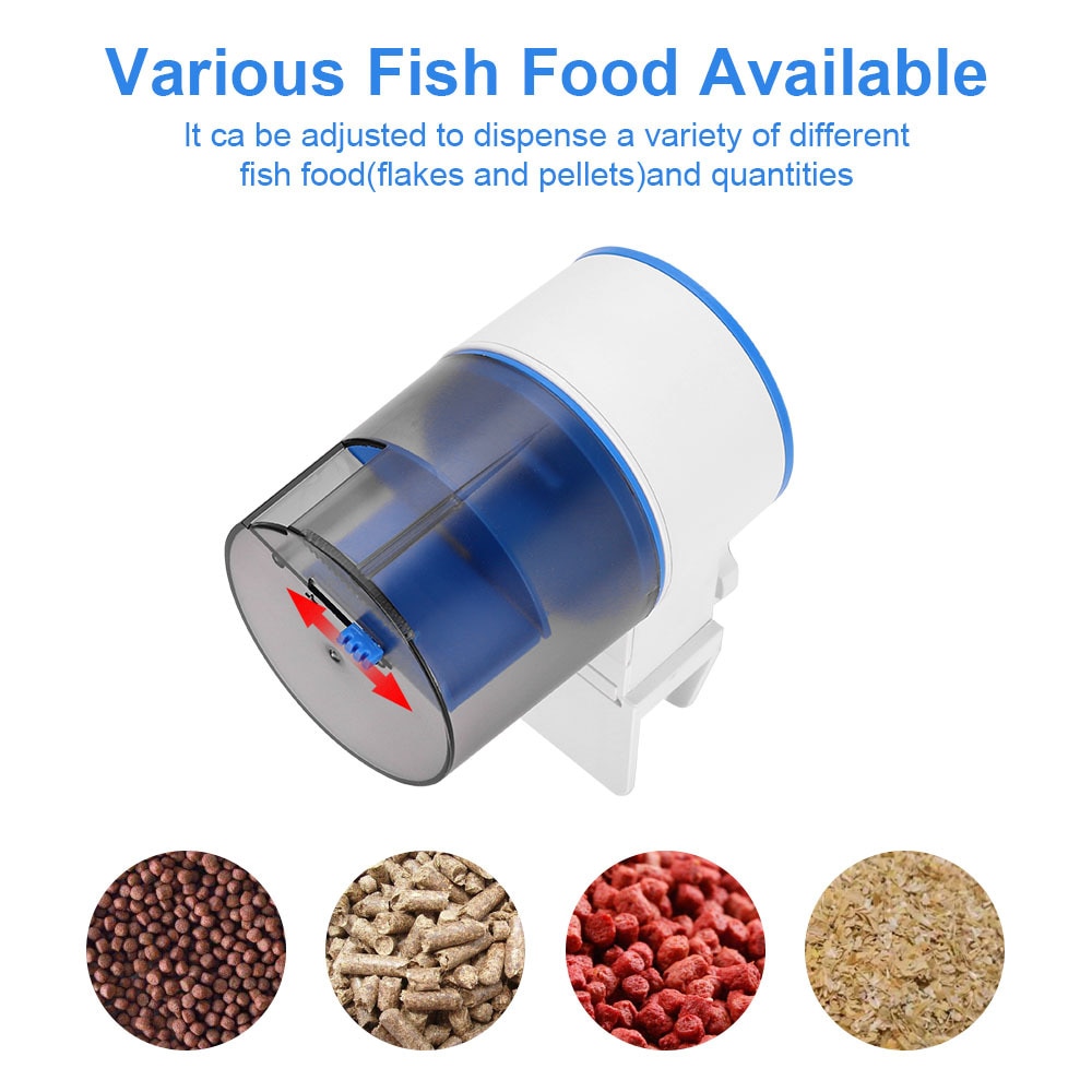 Automatic Fish Feeding With Intelligent Timing LCD Large Capacity Food Feeder For Aquarium Fish Tank Pet Feeding Dispenser